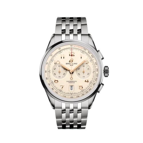 Breitling Premier B01 Chronograph 42 Stainless Steel / Cream / Bracelet