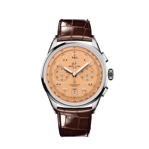 Breitling Premier B01 Chronograph 42 Stainless Steel / Pink / Alligator