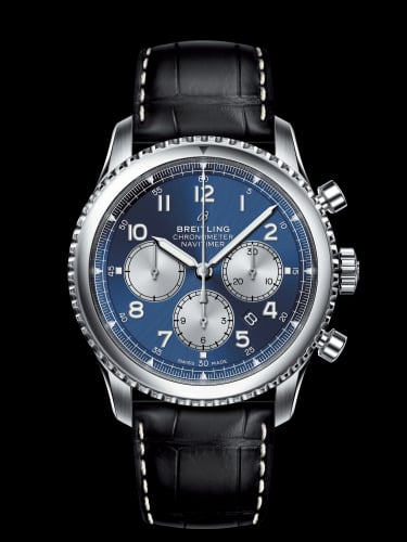Breitling Navitimer 8 B01 Chronograph 43 Stainless Steel / Blue / Black Croco