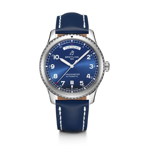 Breitling Navitimer 8 Automatic Day &amp; Date 41 Stainless Steel / Blue / Blue Calf / Pin