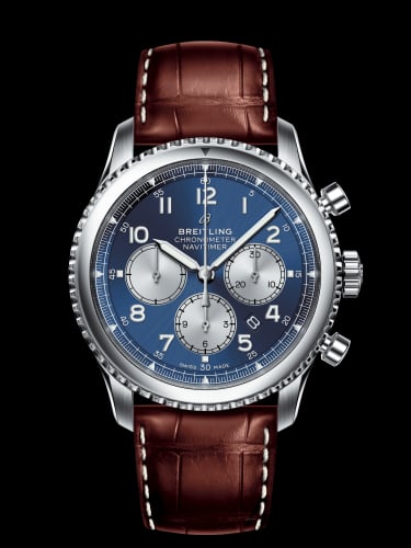 Breitling Navitimer 8 B01 Chronograph 43 Stainless Steel / Blue / Brown Croco