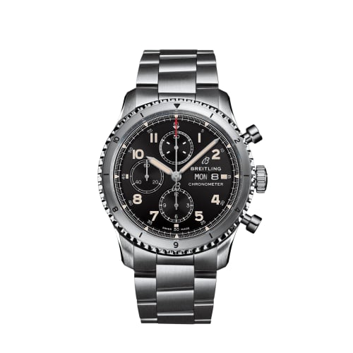 Breitling Aviator 8 Chronograph 43 Stainless Steel / Black / Bracelet