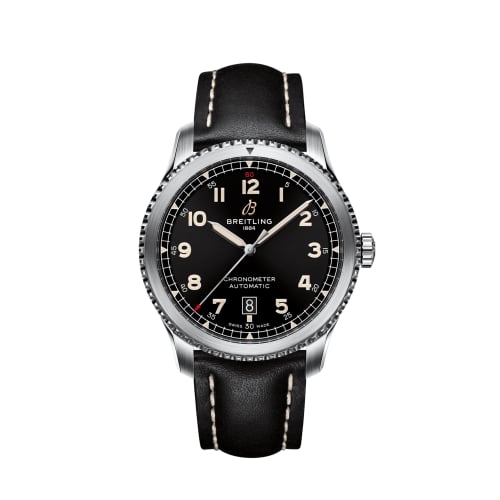 Breitling Aviator 8 Automatic 41 Stainless Steel / Black / Calf / Folding