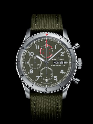 Breitling Aviator 8 Chronograph 43 Stainless Steel / Curtiss Warhawk / Canvas / Folding