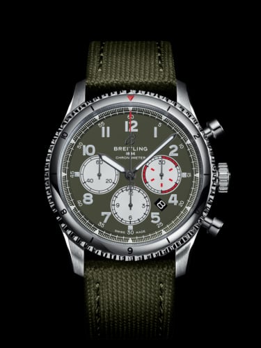 Breitling Aviator 8 B01 Chronograph 43 Stainless Steel / Curtiss Warhawk / Canvas / Tang