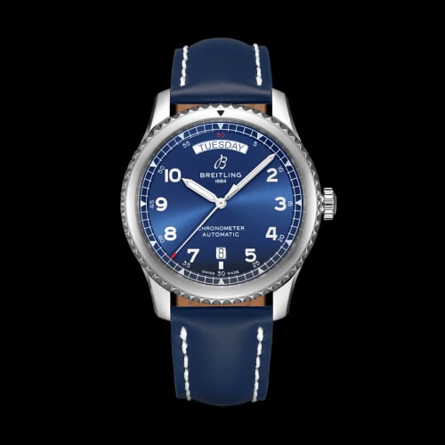 Breitling Navitimer 8 Automatic Day &amp; Date 41 Stainless Steel / Blue / Blue Calf / Folding