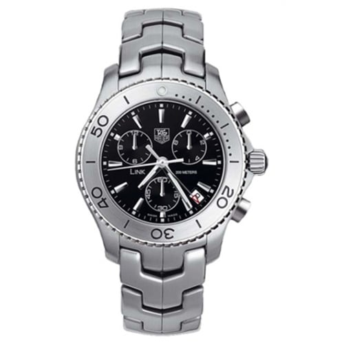 TAG Heuer Link Quartz Chronograph 1/10th Stainless Steel / Black