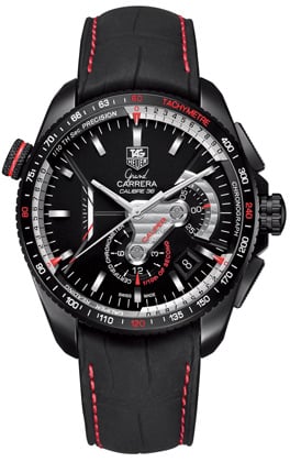 TAG Heuer Grand Carrera Calibre 36RS Caliper Chronograph PVD / Black / Alligator