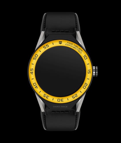 TAG Heuer Carrera Connected Modular 45 Titanium / Yellow Aluminum / Black Calf