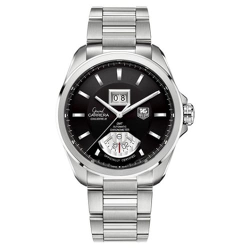 TAG Heuer Grand Carrera Calibre 8 RS Grande Date GMT Stainless Steel / Black / Bracelet