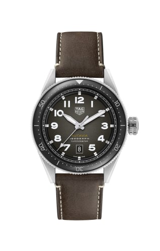 TAG Heuer Autavia Isograph Calibre 5 Stainless Steel / Black / Leather