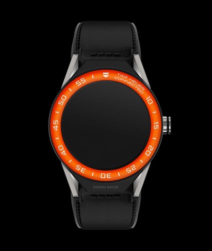 TAG Heuer Carrera Connected Modular 45 Titanium / Orange Aluminum / Black Calf
