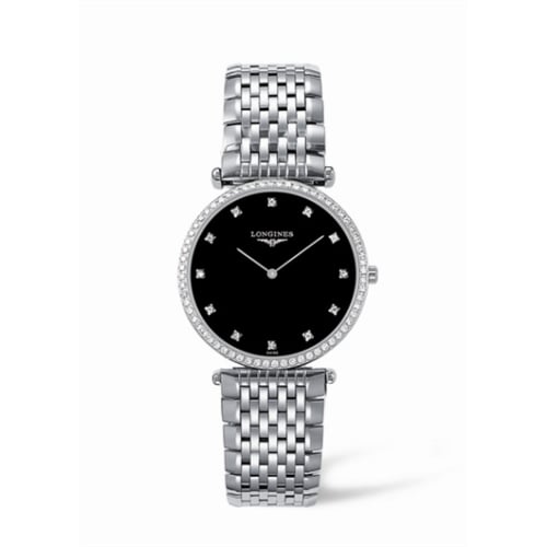 Longines La Grande Classique 33 Quartz Diamond Bezel Black Diamond