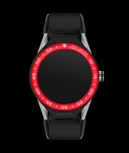 TAG Heuer Carrera Connected Modular 45 Titanium / Red Aluminum / Black Calf