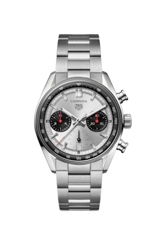 TAG Heuer Carrera Chronograph Glass Box Stainless Steel / Panda / Bracelet