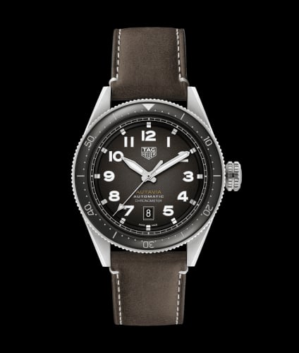 TAG Heuer Autavia Calibre 5 Stainless Steel / Black / Leather