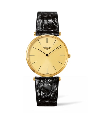 Longines La Grandes Classique Quartz 36 PVD / Champagne / Strap