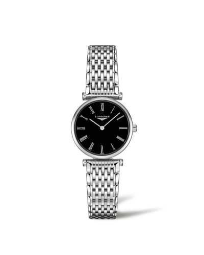 Longines La Grande Classique Quartz 24 Stainless Steel / Black - Roman / Bracelet