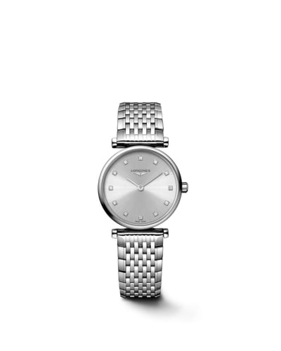 Longines La Grande Classique Quartz 24 Stainless Steel / Grey - Diamond / Bracelet
