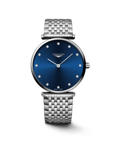 Longines La Grande Classique 38 Stainless Steel / Blue - Diamond / Bracelet