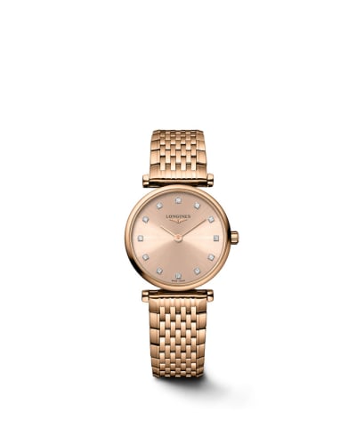 Longines La Grande Classique Quartz 24 Red Gold / Pink - Diamond / Bracelet