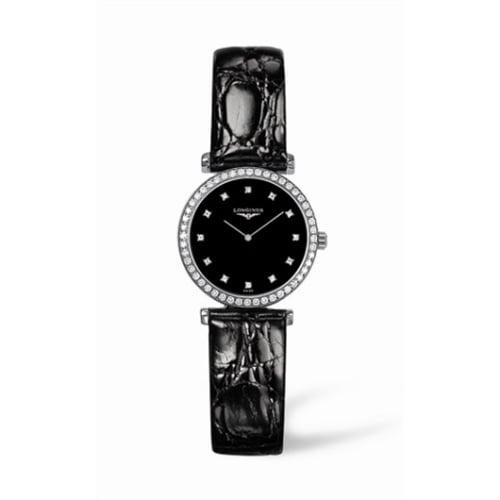 Longines La Grande Classique 33 Quartz Diamond Bezel Black Diamond