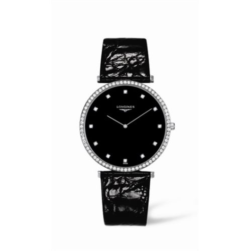 Longines La Grande Classique 37 Quartz Diamond Bezel Black