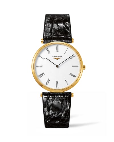 Longines La Grandes Classique Quartz 36 PVD / White Roman / Strap