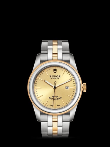 Tudor Glamour Date 31 Stainless Steel / Yellow Gold / Champagne / Bracelet