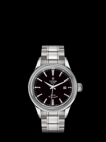 Tudor Style 28 Stainless Steel / Black / Bracelet