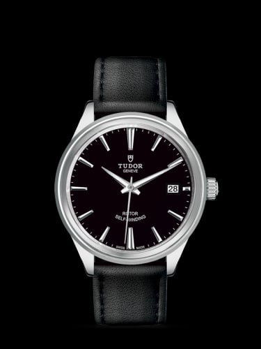 Tudor Style 38 Stainless Steel / Black / Strap