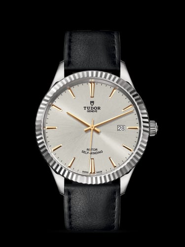 Tudor Style 41 Stainless Steel / Fluted / Silver / Strap