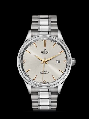 Tudor Style 41 Stainless Steel / Silver-Diamond / Bracelet