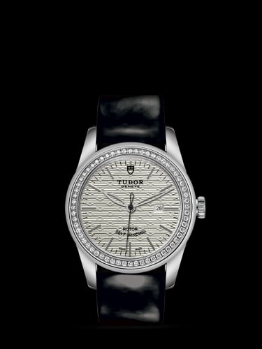 Tudor Glamour Date 31 Stainless Steel / Diamond / Jacquard Silver / Strap