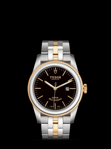 Tudor Glamour Date 31 Stainless Steel / Yellow Gold / Black / Bracelet