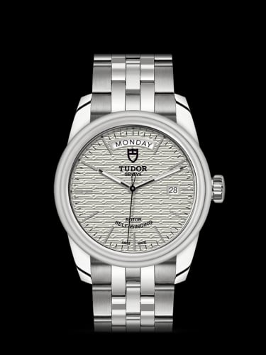 Tudor Glamour Day + Date Stainless Steel / Jacquard Silver / Bracelet
