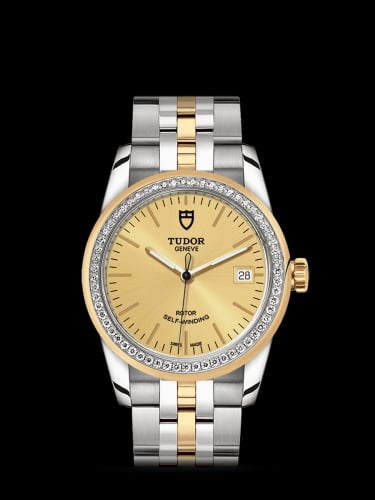 Tudor Glamour Date 36 Stainless Steel / Yellow Gold / Diamond / Champagne / Bracelet