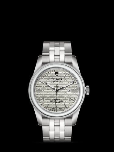 Tudor Glamour Date 31 Stainless Steel / Jacquard Silver / Bracelet