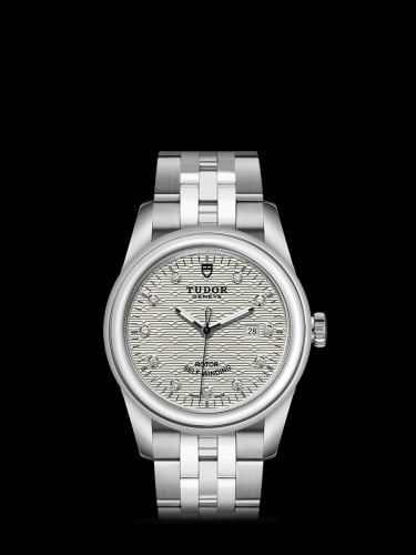 Tudor Glamour Date 31 Stainless Steel / Jacquard Silver-Diamond / Bracelet