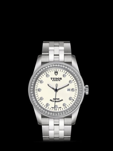Tudor Glamour Date 31 Stainless Steel / Diamond / Opaline-Diamond / Bracelet