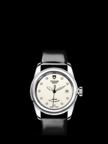 Tudor Glamour Date 26 Stainless Steel / Opaline-Diamond / Strap