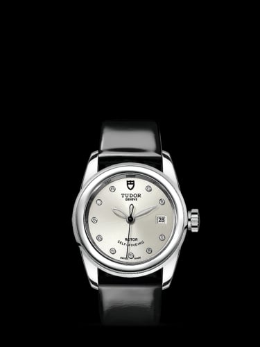Tudor Glamour Date 26 Stainless Steel / Silver-Diamond / Strap