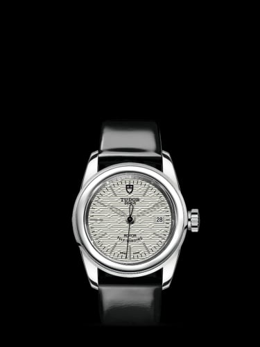 Tudor Glamour Date 26 Stainless Steel / Jacquard Silver / Strap