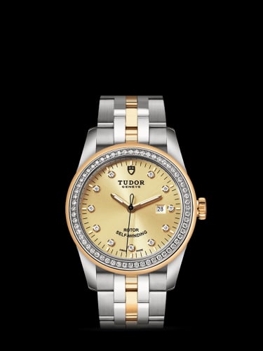 Tudor Glamour Date 31 Stainless Steel / Yellow Gold / Diamond / Champagne-Diamond / Bracelet