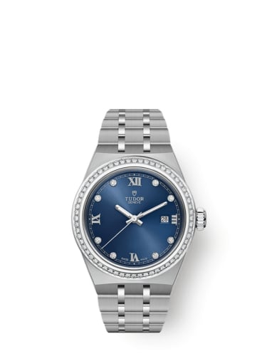 Tudor Royal Date 28 Stainless Steel - Diamond / Blue