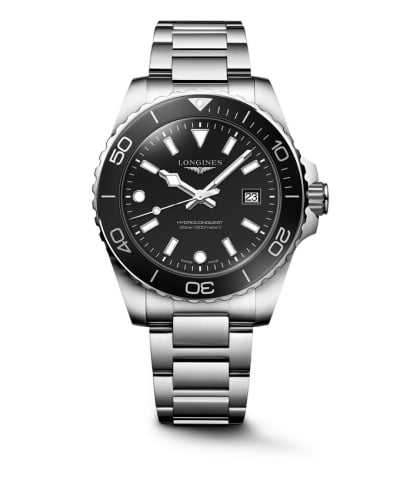 Longines Hydroconquest Quartz 42 Stainless Steel / Black / Bracelet