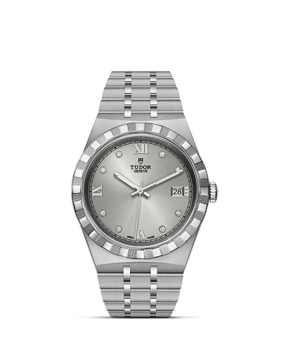 Tudor Royal Date 38 Stainless Steel / Silver - Diamond