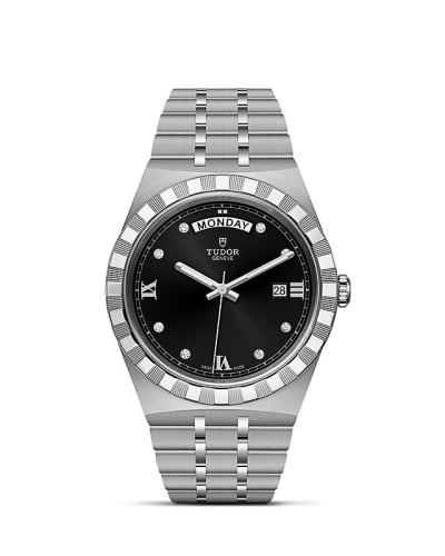 Tudor Royal Day-Date 41 Stainless Steel / Black - Diamond