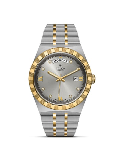 Tudor Royal Day-Date 41 Stainless Steel / Yellow Gold / Silver - Diamond