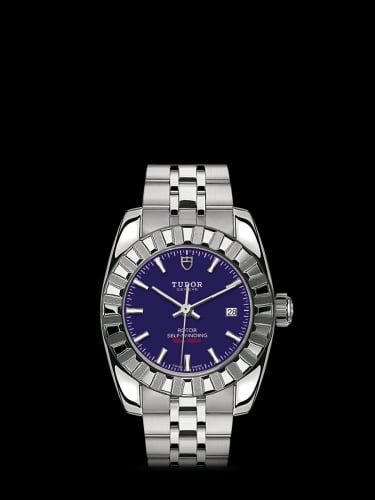 Tudor Classic 28 Stainless Steel / Fluted / Blue / Bracelet